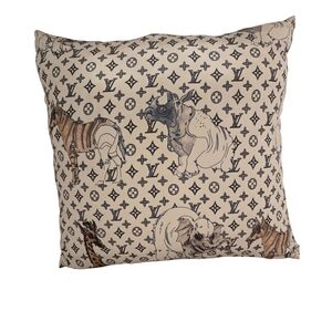 Louis Vuitton  Animal Print Throw Pillow